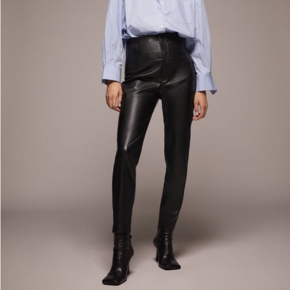 Zara Pants - ZARA Faux Leather Trousers